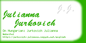 julianna jurkovich business card